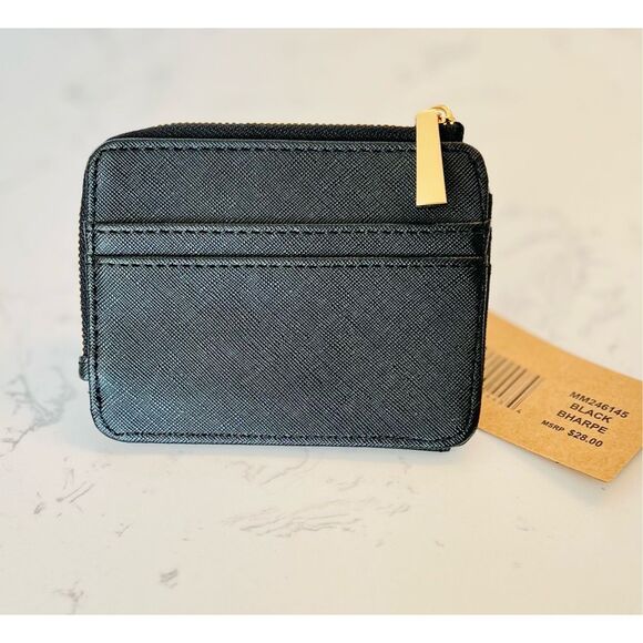 Steve Madden Wallet BHarpe Black Zip Around BiFold CC Holder - Picture 4 of 4